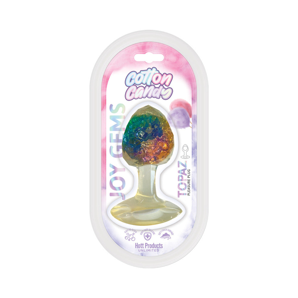 Cotton Candy Joy Gems Topaz Silicone Plug Cotton Candy Joy Gems Topaz clear plug with jeweled top