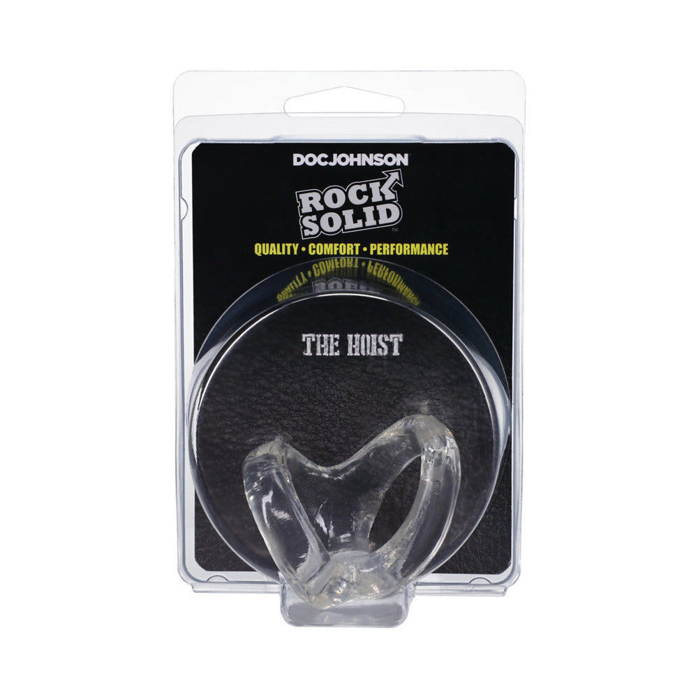 Rock Solid The Hoist Clear Rock Solid The Hoist Clear Double-Loop Ring in black blister card packaging