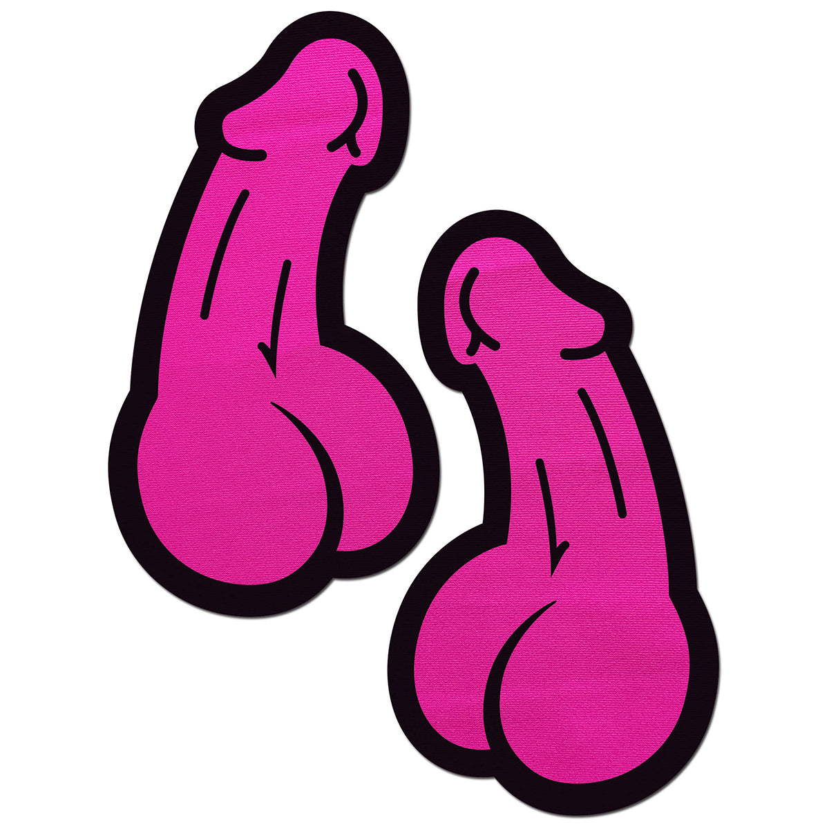 Pastease Penis Pasties Pink neon pink penis-shaped Pastease pasties with thick black outlines