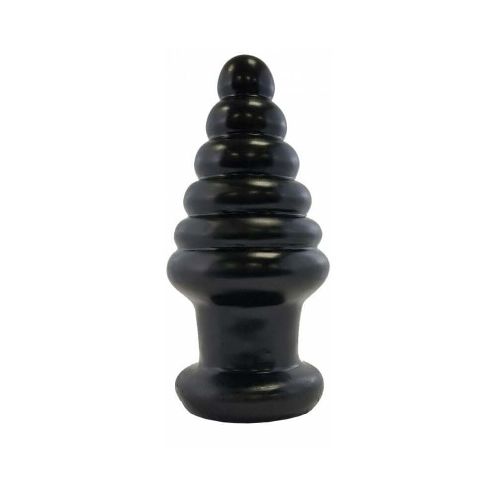 Prowler RED Twisted Tease Anal Plug Black Upright black Prowler RED Twisted Tease six-ring plug