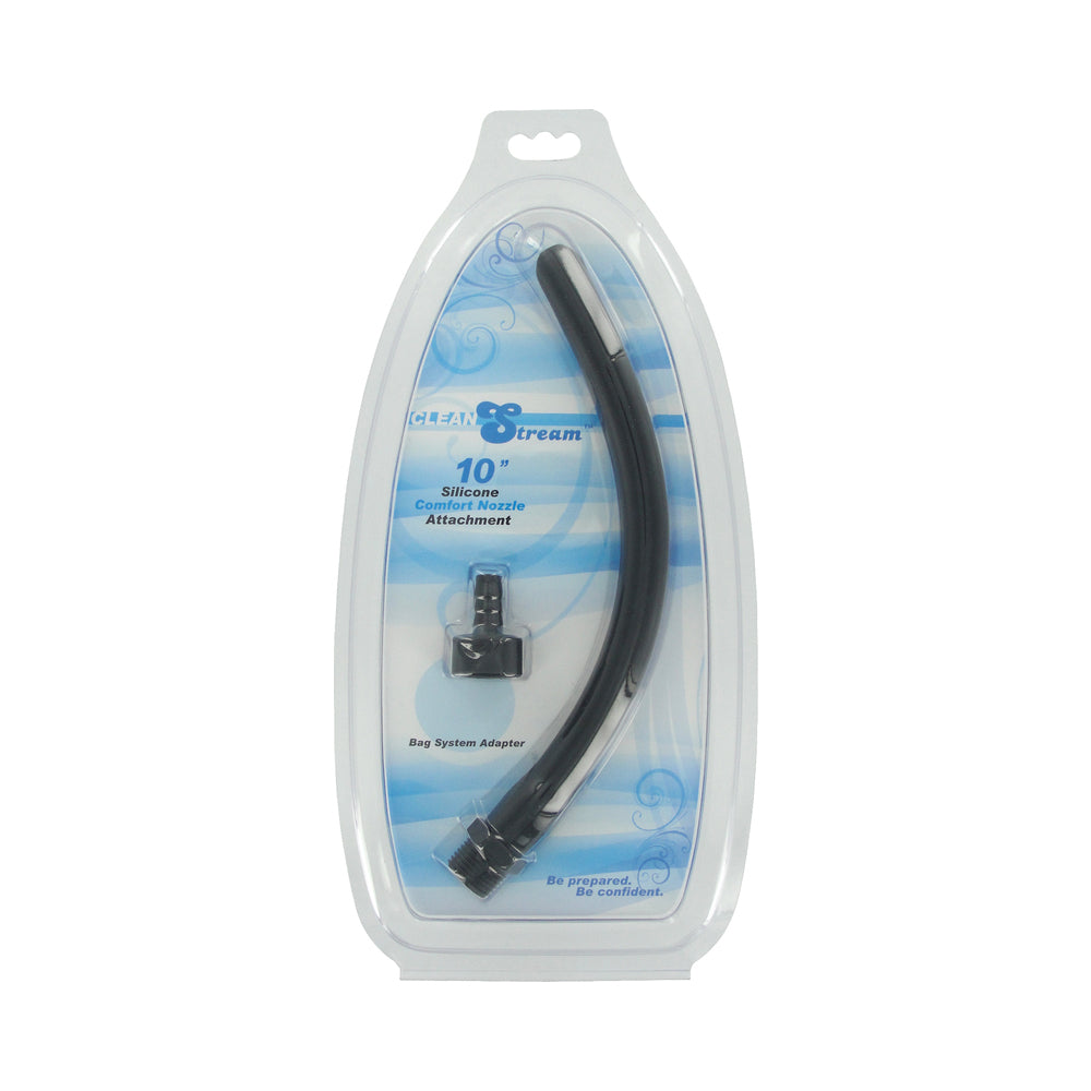 CleanStream Comfort Nozzle Silicone Tip Black black CleanStream 10-inch curved comfort nozzle with bag adapter in blister pack