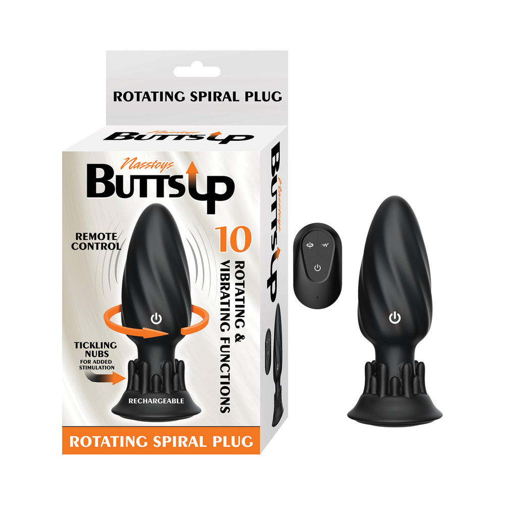 Butts Up Rotating Spiral Plug Black Butts Up Rotating Spiral Plug Black