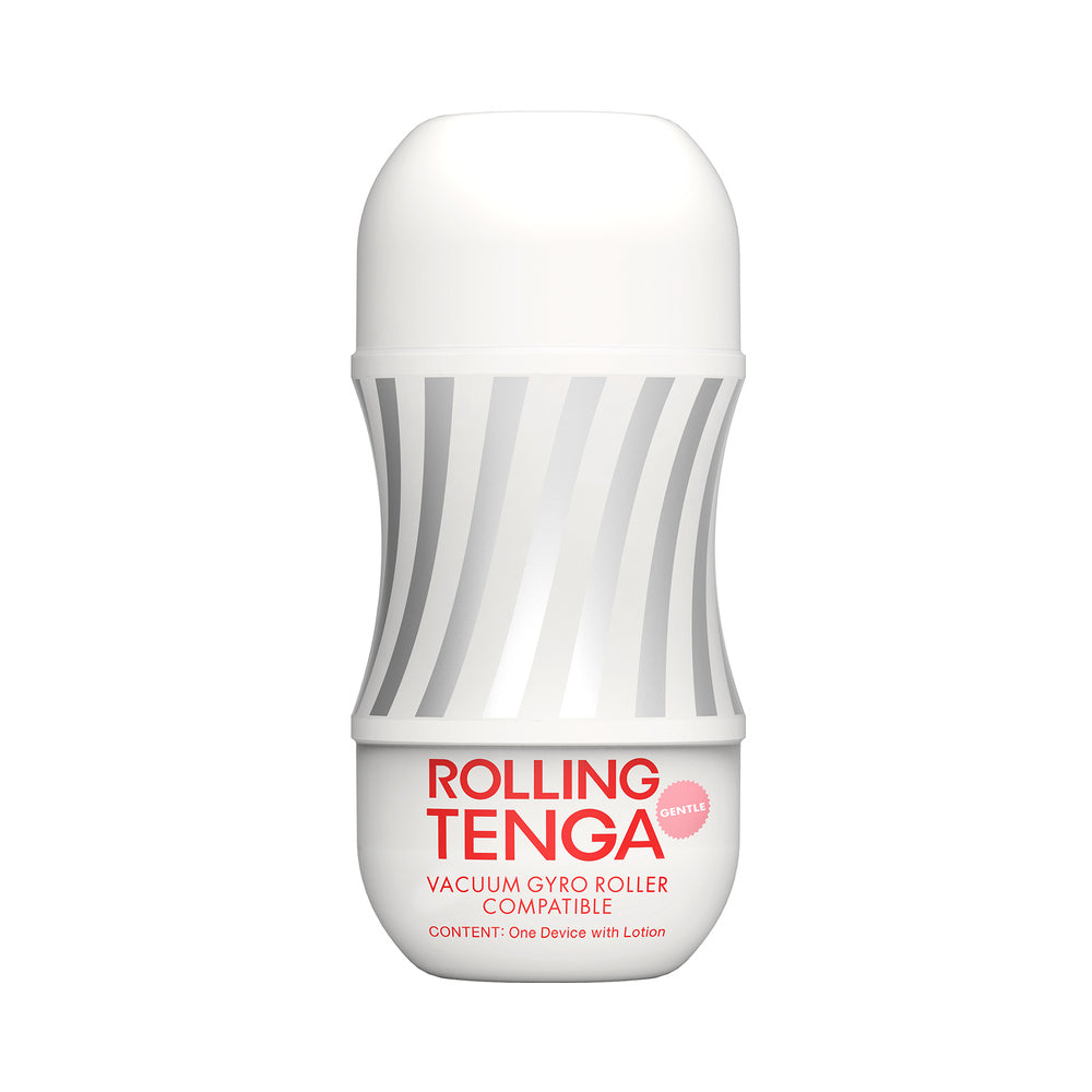 TENGA Rolling Gyro Roller Soft white cup upright front product view