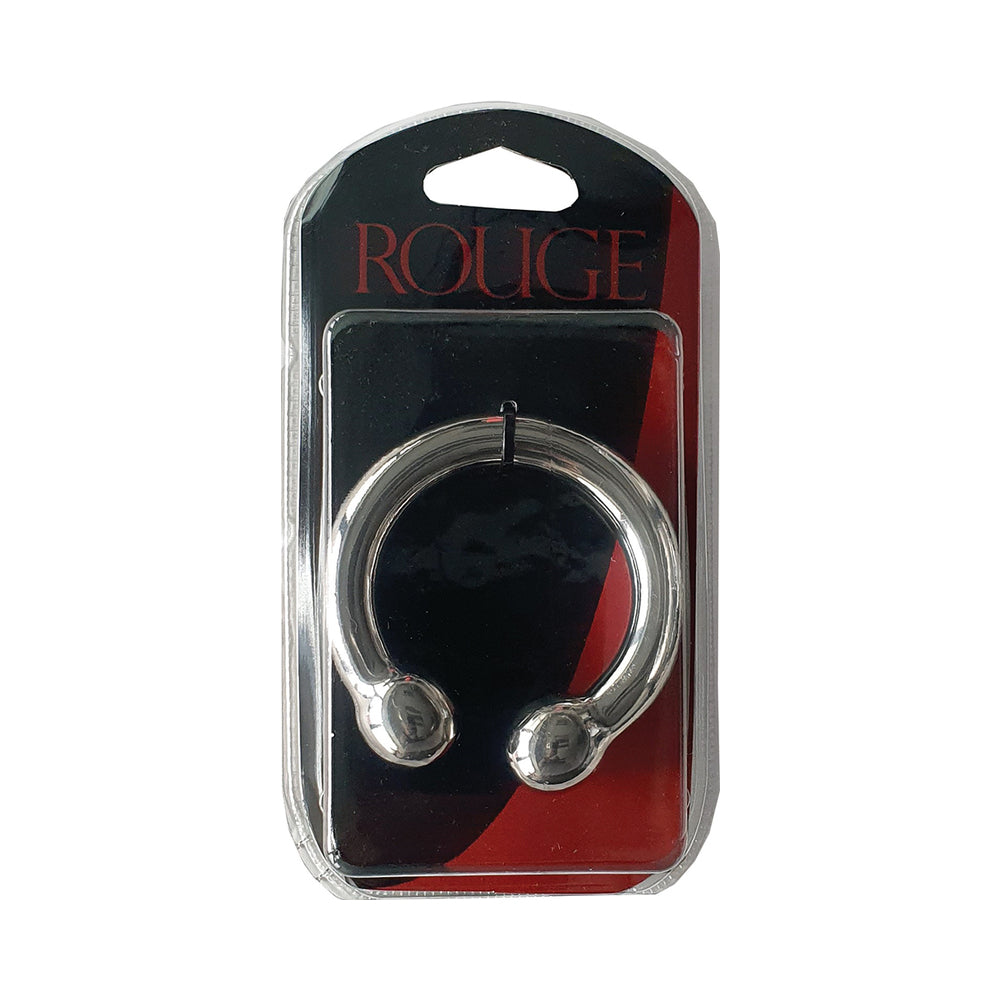 Rouge Stainless Steel Horseshoe Cock Ring (50mm) Rouge stainless steel horseshoe cock ring in black-and-red blister pack