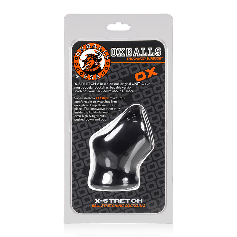 OxBalls Unit-X Stretch, Cocksling, Black OxBalls Unit-X Stretch Black Sling in tall package