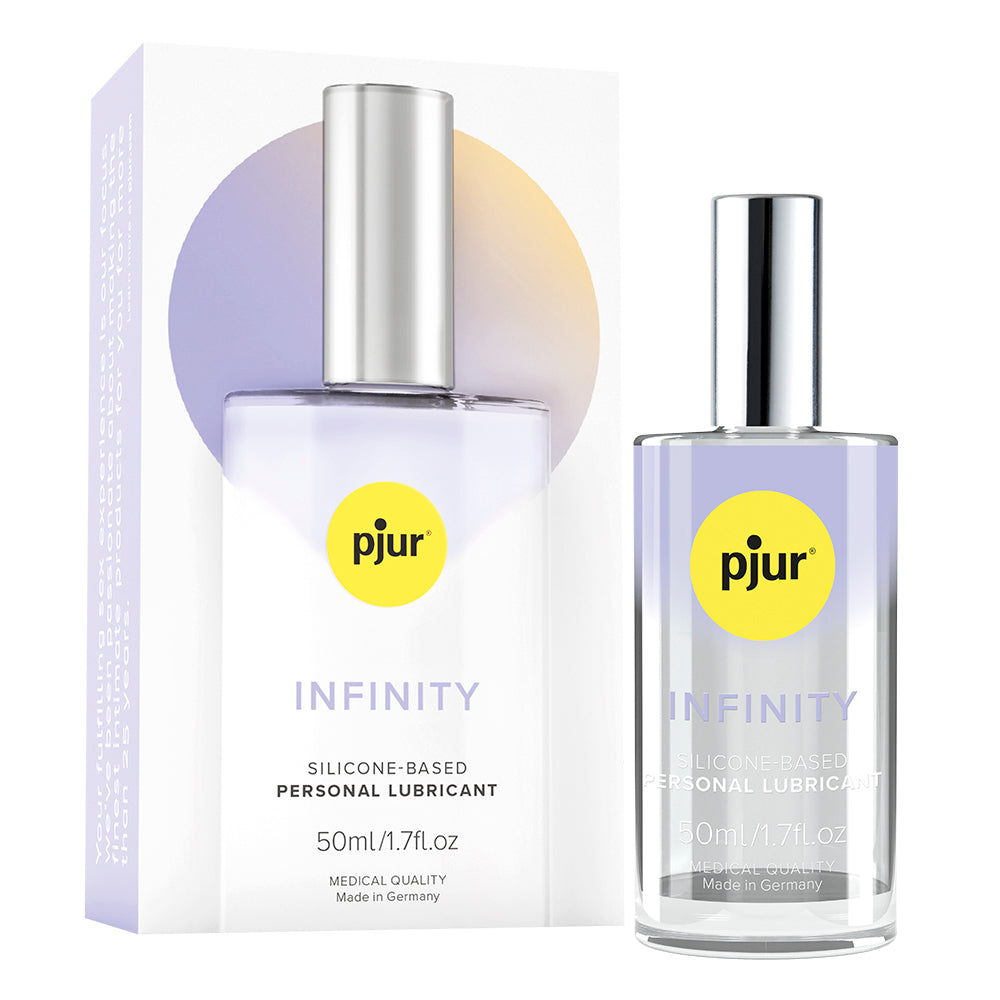Pjur Infinity silicone lubricant bottle beside white box