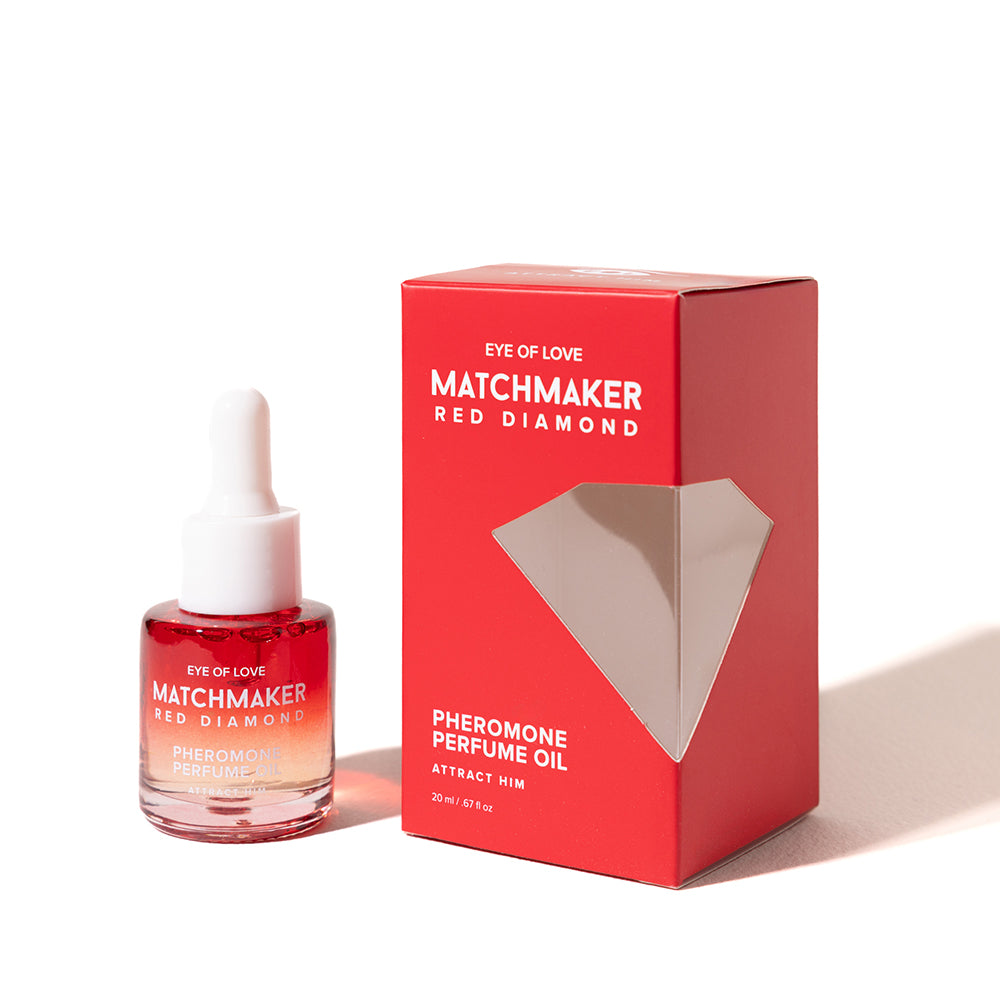 Eye of Love Phr Matchmaker Red Diamond Attract Male Perfume Oil 20Ml Eye of Love Matchmaker Red Diamond perfume oil dropper bottle with red carton