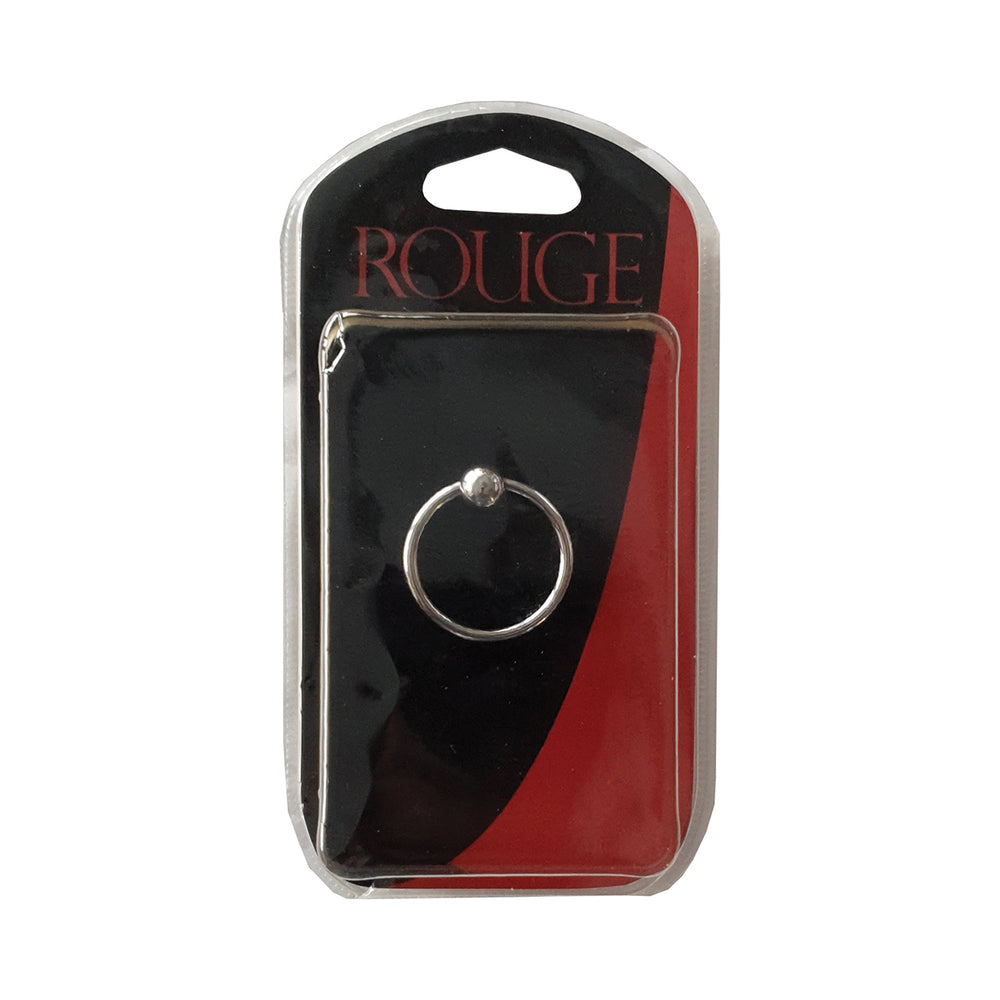 Rouge Stainless Steel Glans Ring with Pressure Point Ball Rouge stainless steel glans ring with small ball in black-and-red blister pack