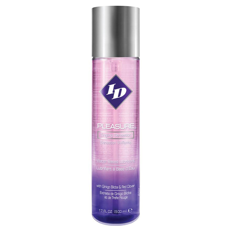ID Pleasure Lubricant 17 fl oz Pump Bottle ID Pleasure Clear Lubricant 17 oz large transparent bottle with silver pump top