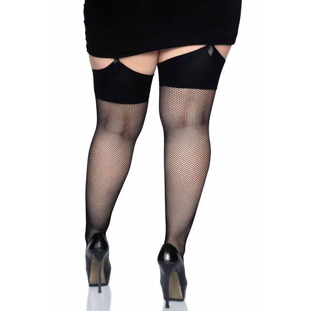 Plus Elastane Fishnet Stockings