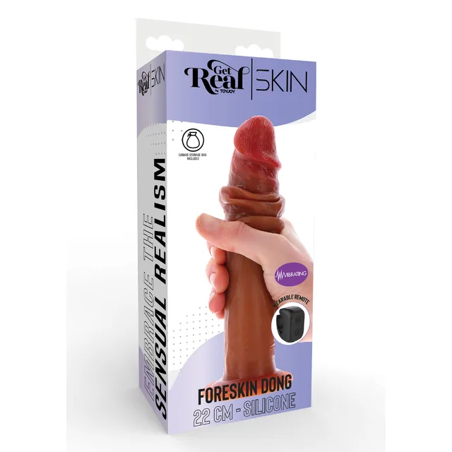 Foreskin Dong Vibrating Silicone 22 cm