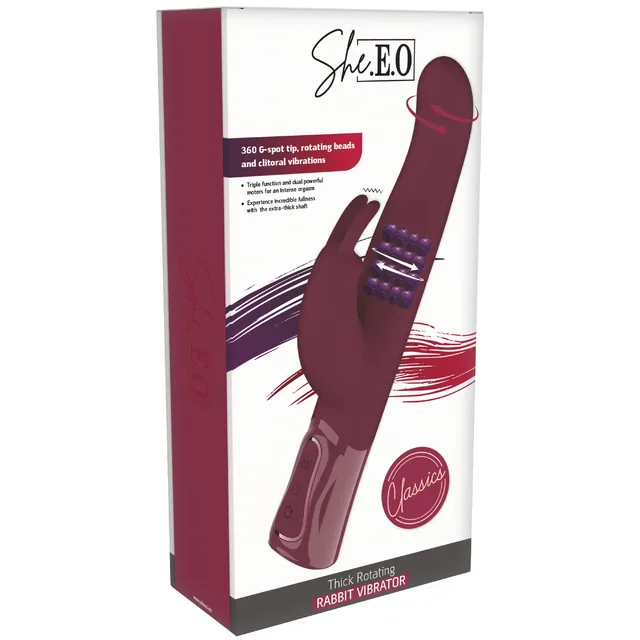 Rotating & Vibrating Thick Rabbit Vibrator