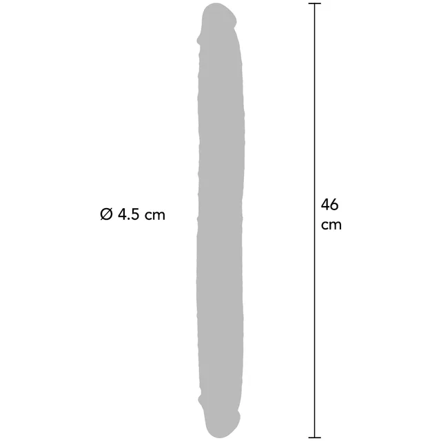 Foreskin Double Dong Silicone 46 cm