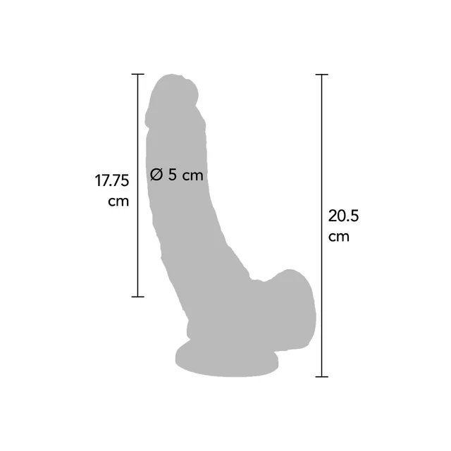Vibrating Dildo PVC 20.5 cm
