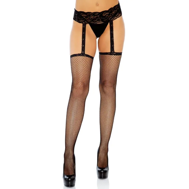 Fishnet Garter Belt Stockings