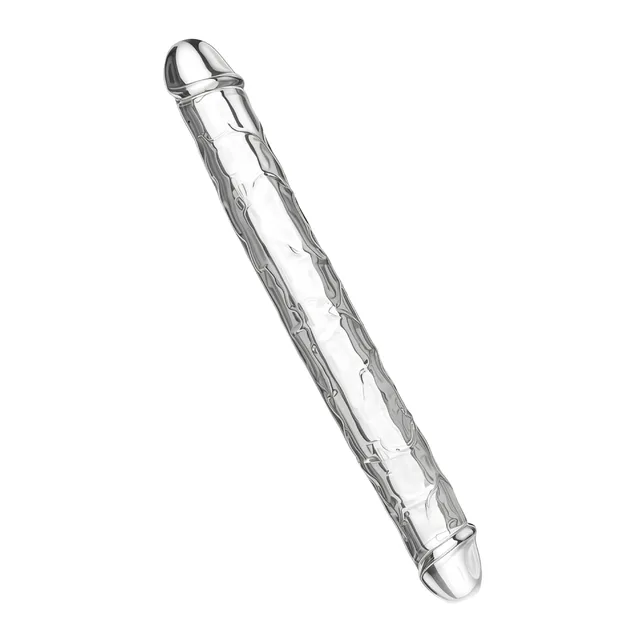 Clear Double Dong TPE 34.5 cm