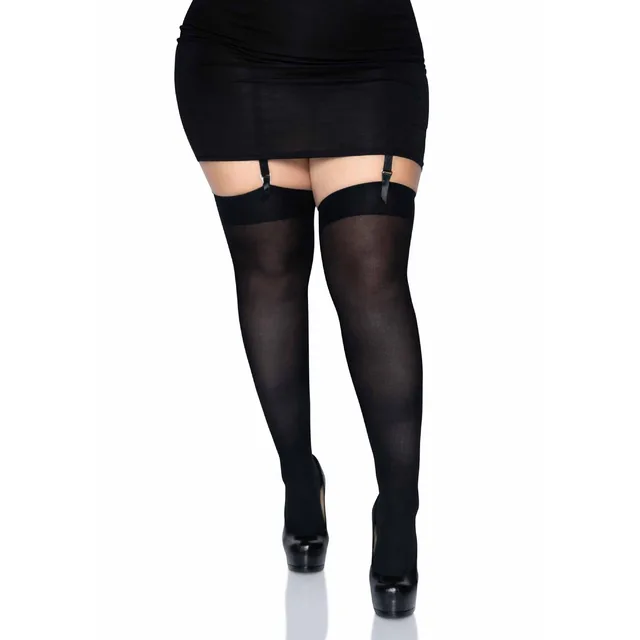 Plus Nylon Thigh Highs