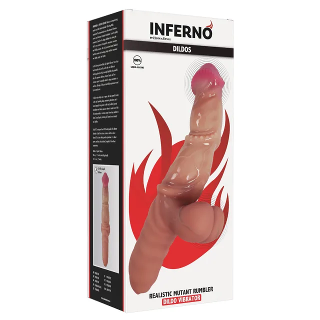 Mutant Rumbler Vibrating Dildo Liquid Silicone