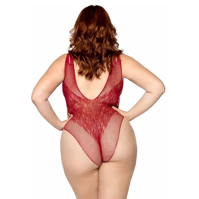 Plus Seamless Bodysuit with Shoulder Straps