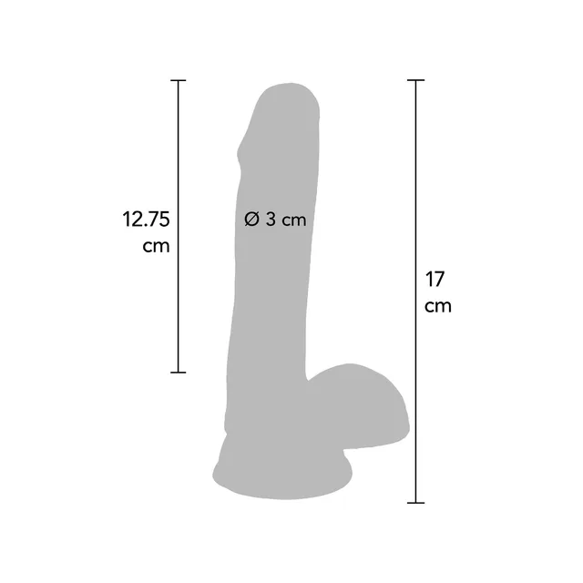 Dual Density Dildo TPE 17 cm