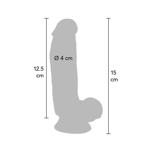 Vibrating Dildo PVC 15 cm