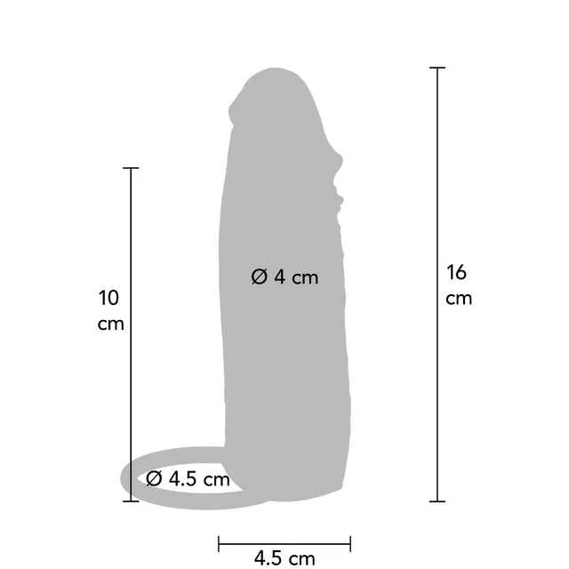 Hydrated Skin Penis Silicone Sleeve Vibrating 16 cm