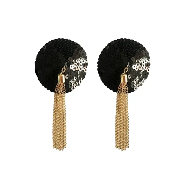 Sequin Nipple Covers with Chain