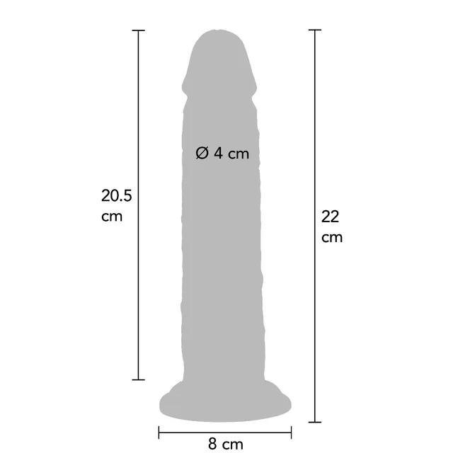 Foreskin Dong Silicone 22 cm