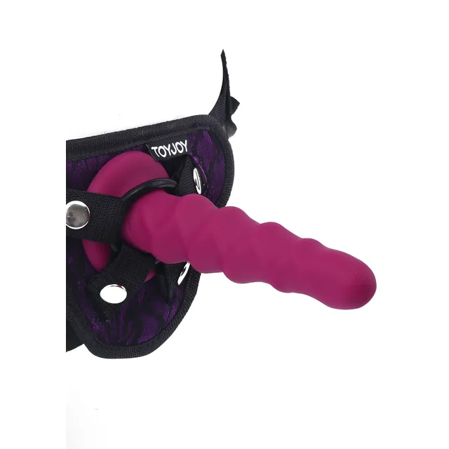 Harness Dong Ribbed Silicone 16 cm