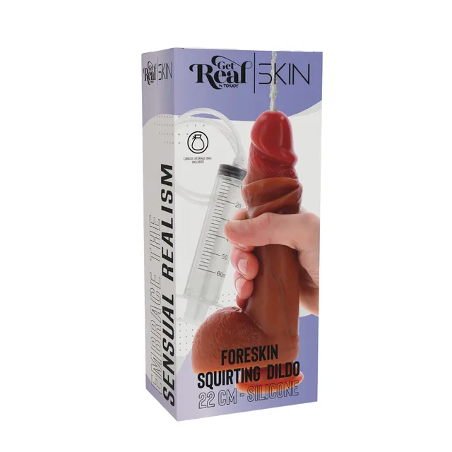 Foreskin Squirting Dildo 22 cm
