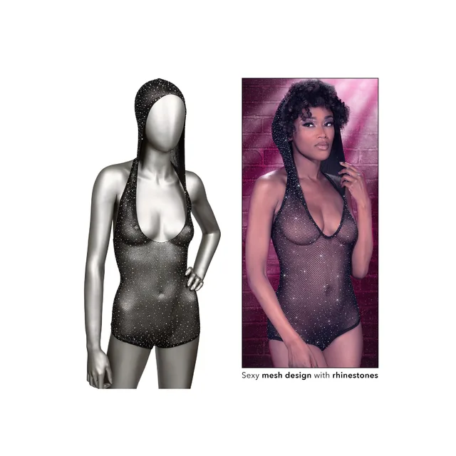 Hooded Deep V Bodysuit