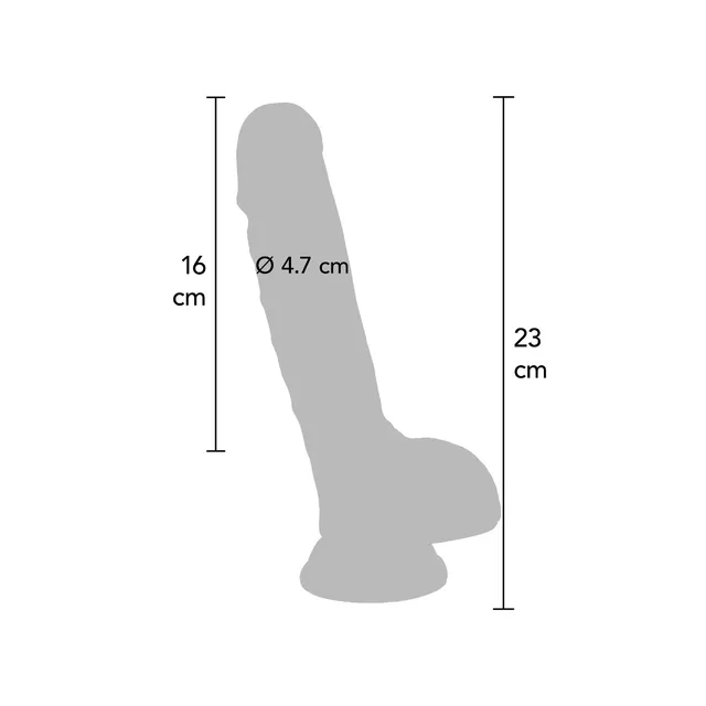 Dual Density Dildo TPE 23 cm