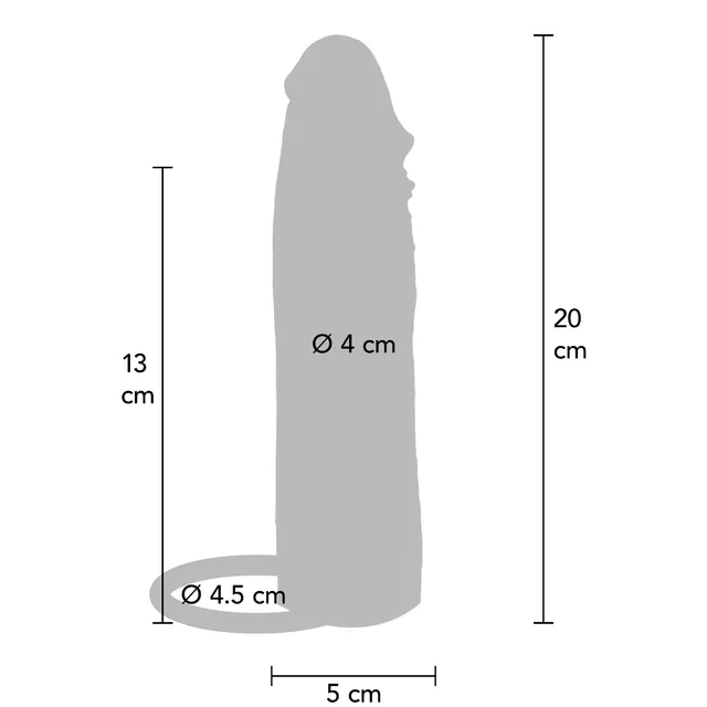 Hydrated Skin Penis Silicone Sleeve Vibrating 20 cm