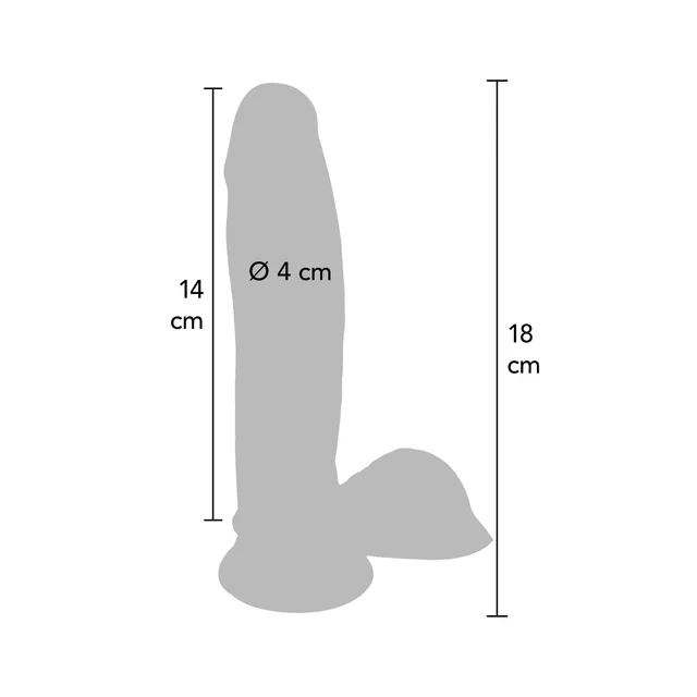 Dual Density Dildo TPE 18 cm