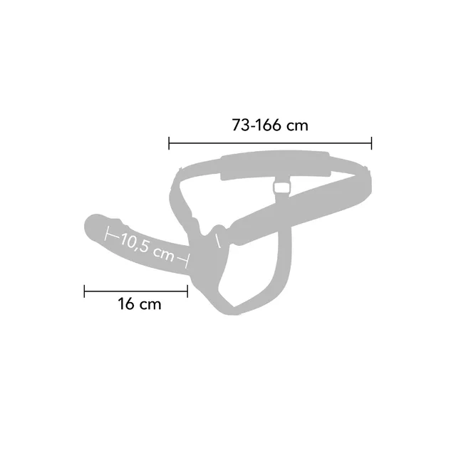Hollow Penis Strapon Vibrating Silicone 16 cm