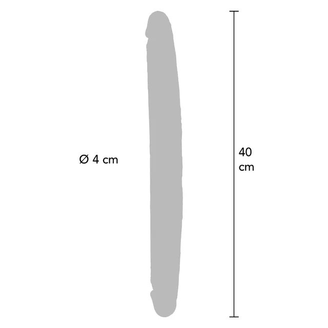 Foreskin Double Dong Silicone 40 cm