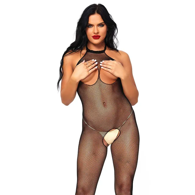 Bodystocking with Open Bust and Crotch