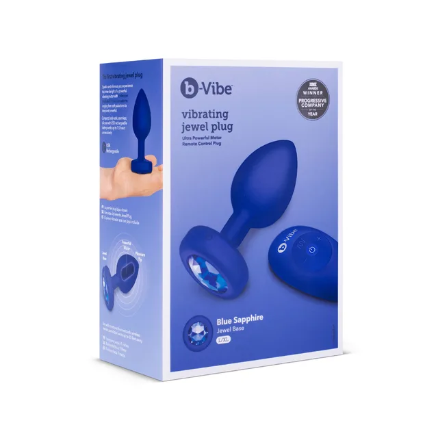 B-Vibe Vibrating Jewel Plug L/XL