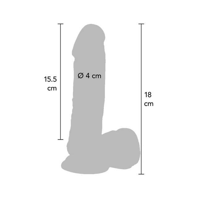 Vibrating Dildo PVC 18 cm