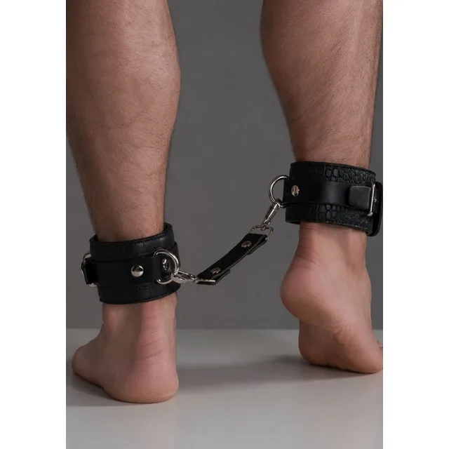 Croc-Embossed Ankle Cuffs