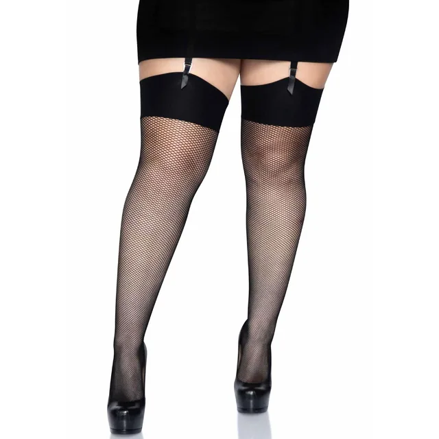 Plus Elastane Fishnet Stockings