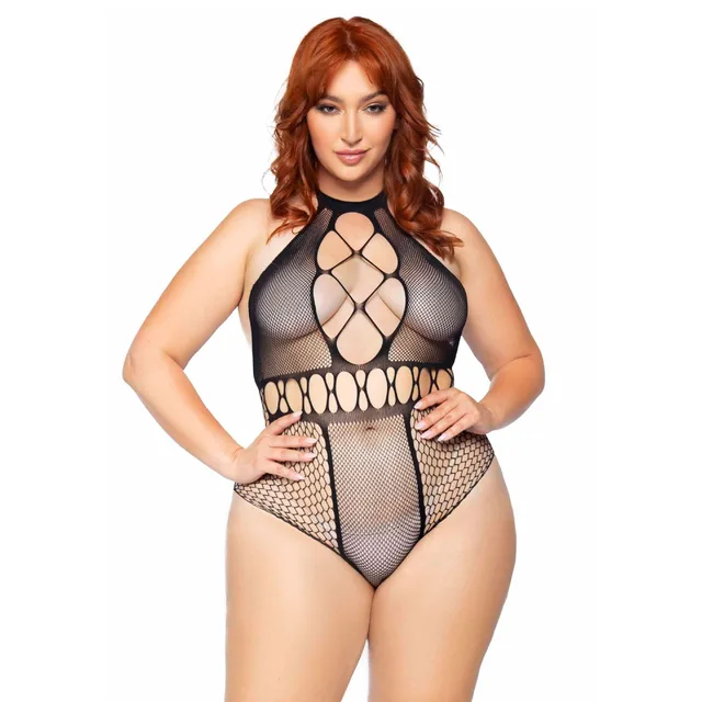 Plus Seamless Halter Bodysuit