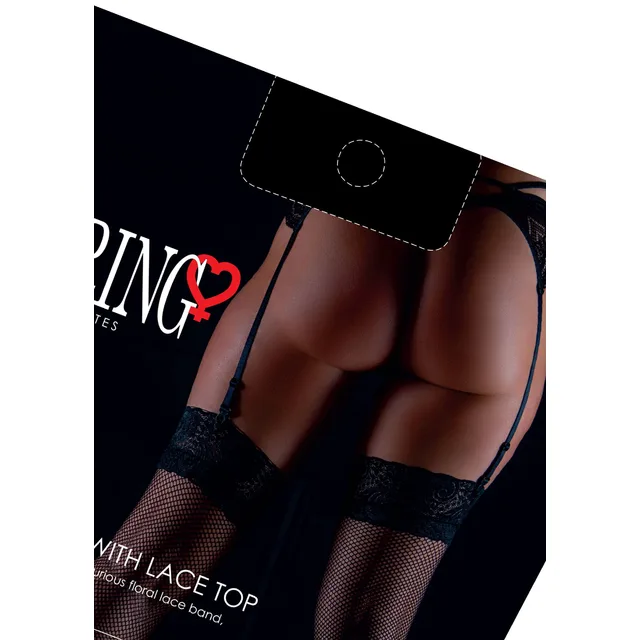 Net Stockings with Lace Top