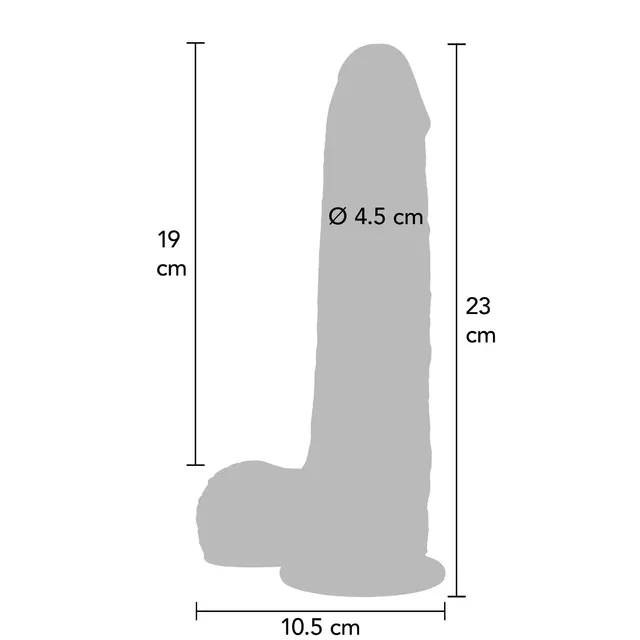 Foreskin Dildo Silicone 23 cm