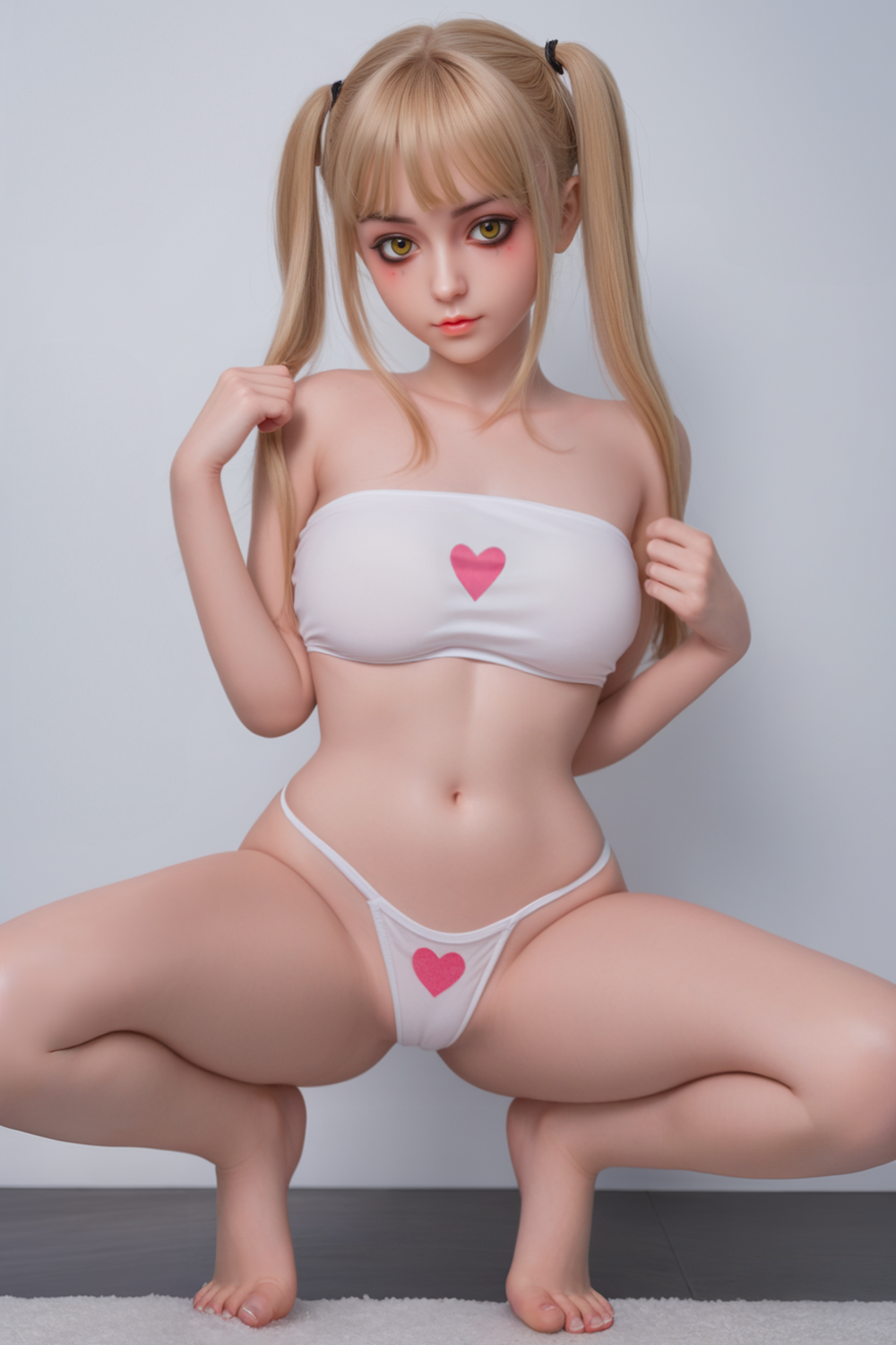 4.6FT/32KG Rooted Hair Full Silicone Full Body Sex Doll Vaginal Clamping and Sucking (US local in stock, ship to US only! ! !)